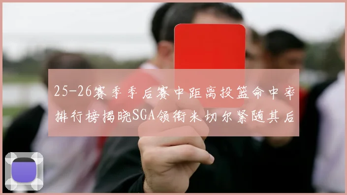 25-26赛季季后赛中距离投篮命中率排行榜揭晓SGA领衔米切尔紧随其后哈登位列第五